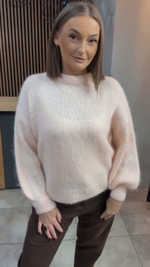 Sweter CXL Collection z moherem – Morelowy