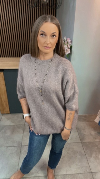 Sweter CXL - miękki i stylowy - Cioccolato