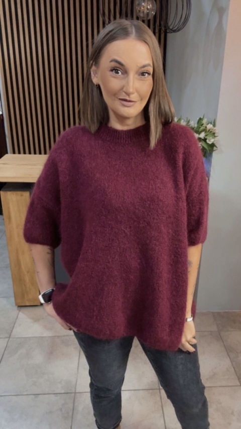 Sweter CXL - miękki i stylowy - Bordo