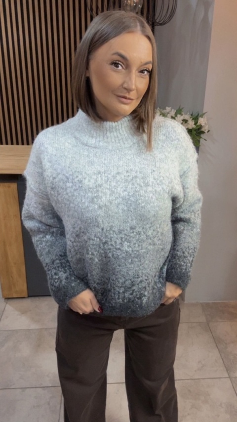 Sweter damski Vinceotto z domieszką wełny - Szary