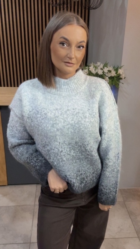 Sweter damski Vinceotto z domieszką wełny - Szary