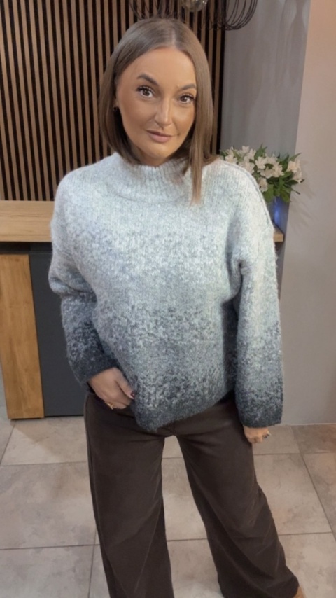 Sweter damski Vinceotto z domieszką wełny - Szary