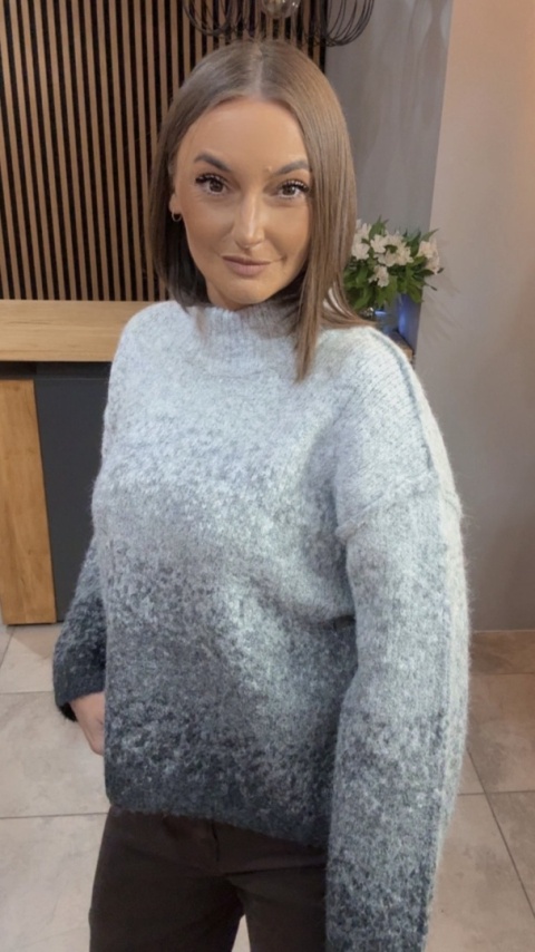 Sweter damski Vinceotto z domieszką wełny - Szary