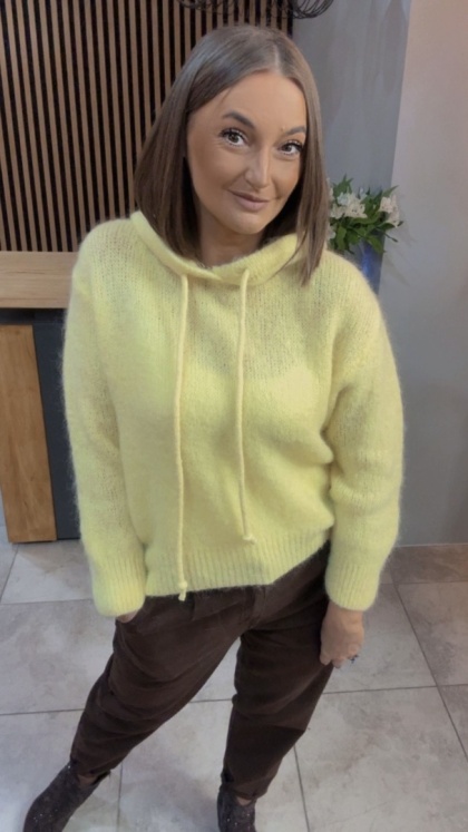 Sweter z kapturem CXL Collection - Żółty