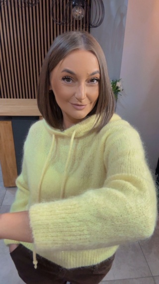 Sweter z kapturem CXL Collection - Żółty