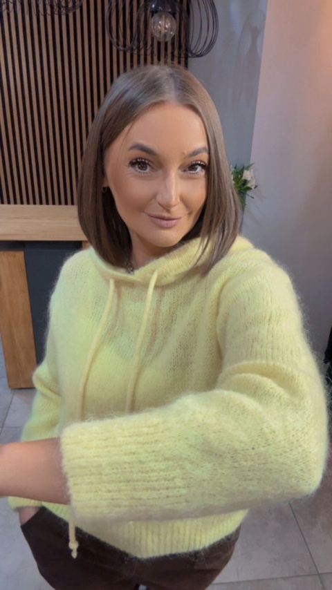 Sweter z kapturem CXL Collection - Żółty