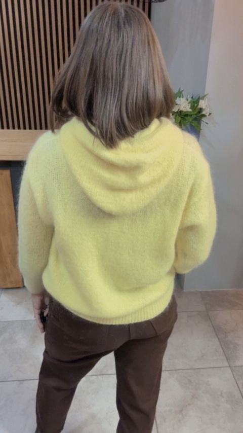 Sweter z kapturem CXL Collection - Żółty