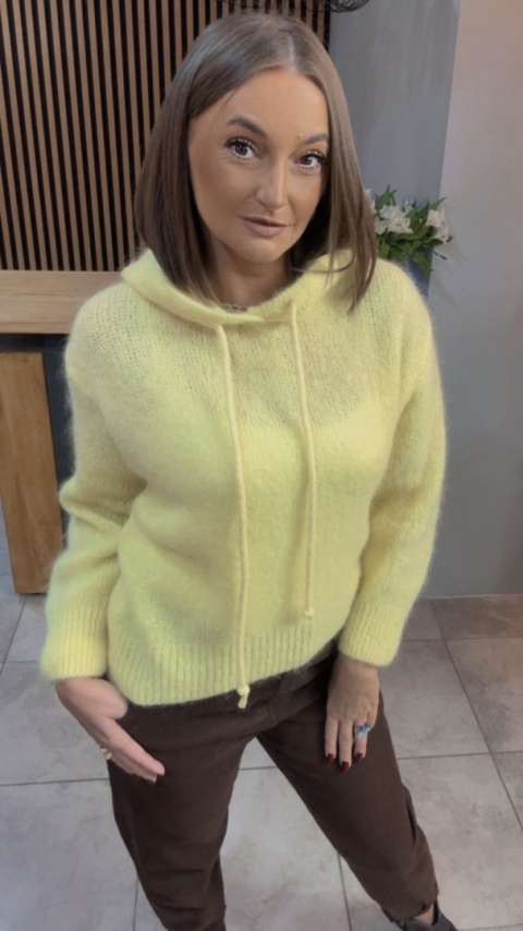 Sweter z kapturem CXL Collection - Żółty