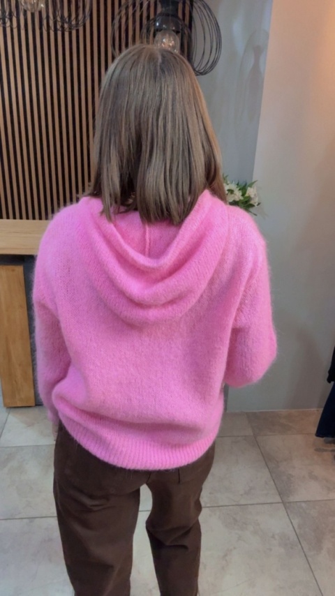 Sweter z kapturem CXL Collection - Różowy