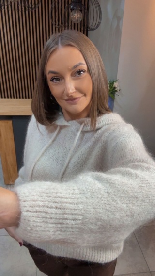 Sweter z kapturem CXL Collection - Beżowy