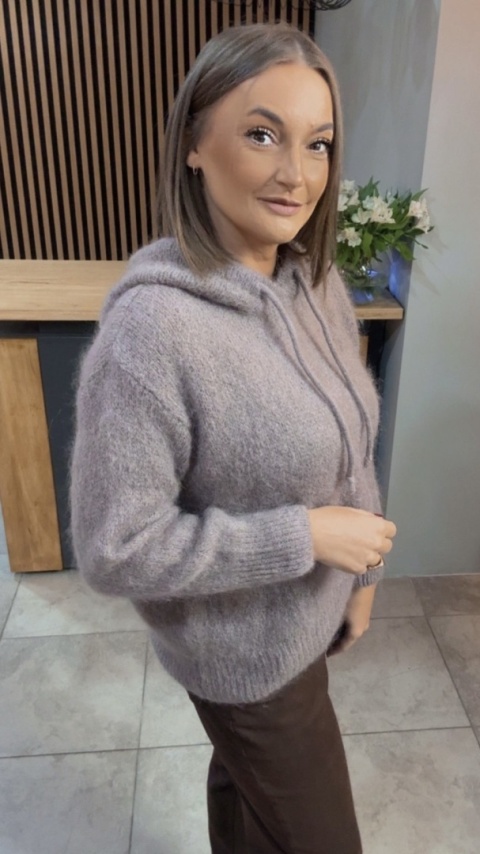 Sweter z kapturem CXL Collection - Fango