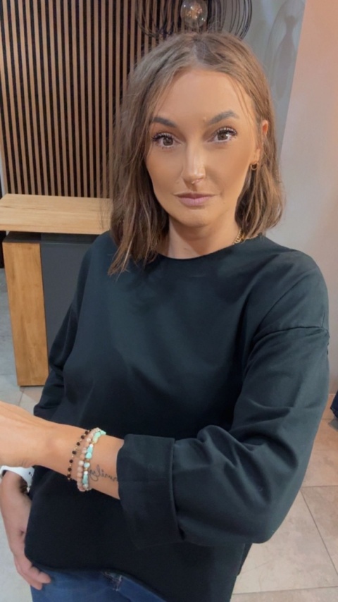 Bluzka surowa z długim rękawem Wendy Trendy - Czarna