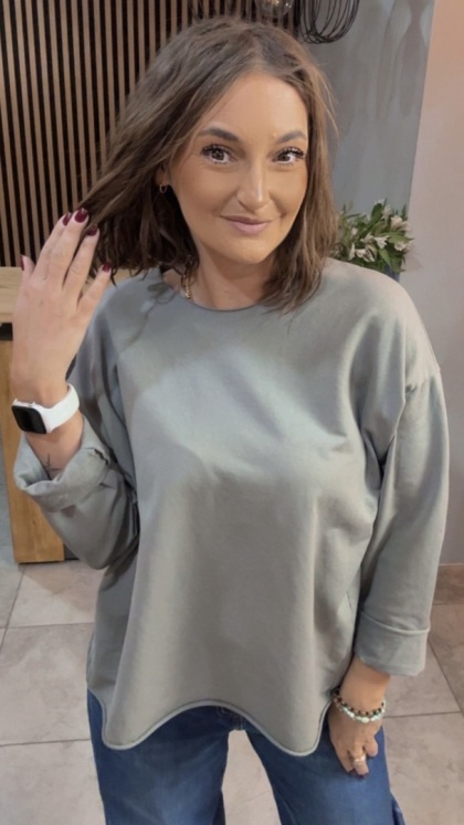 Bluzka surowa z długim rękawem Wendy Trendy - Fango