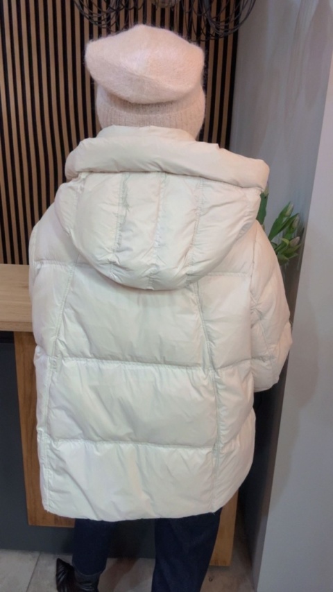 Kurtka naturalny puch Estelle - Śmietanka