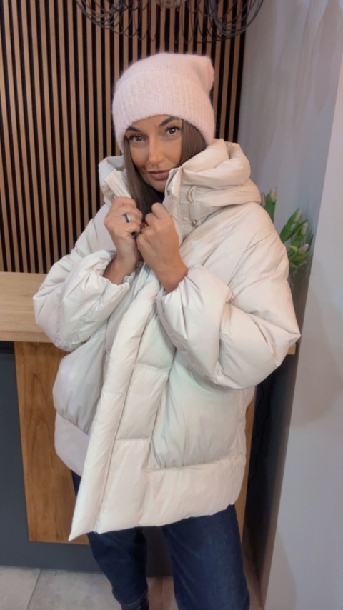 Kurtka naturalny puch Estelle - Śmietanka