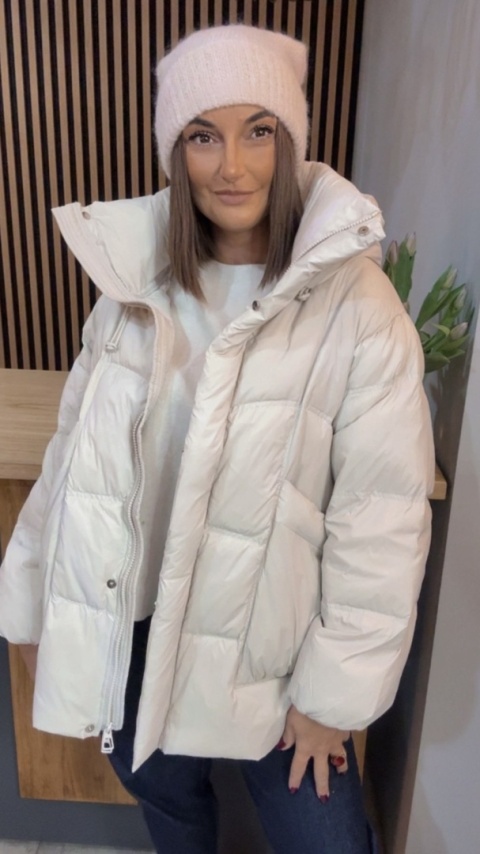 Kurtka naturalny puch Estelle - Śmietanka