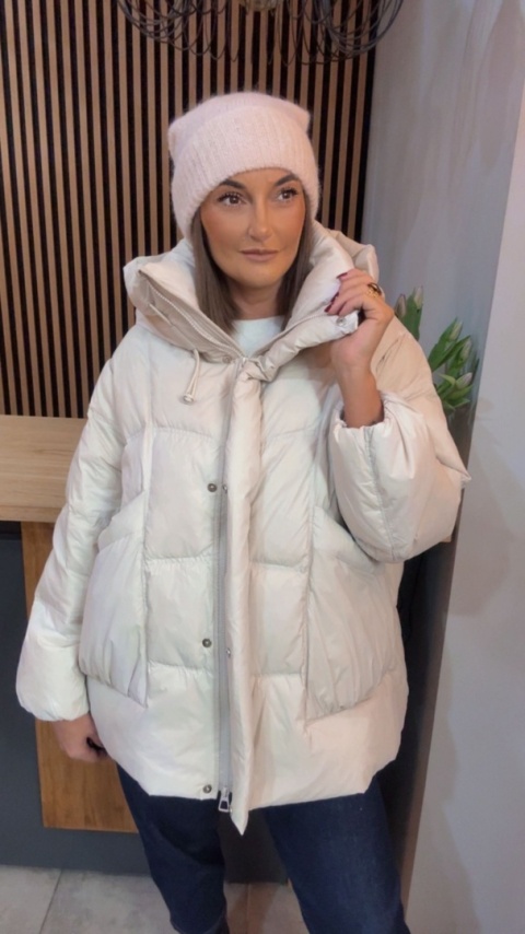 Kurtka naturalny puch Estelle - Śmietanka