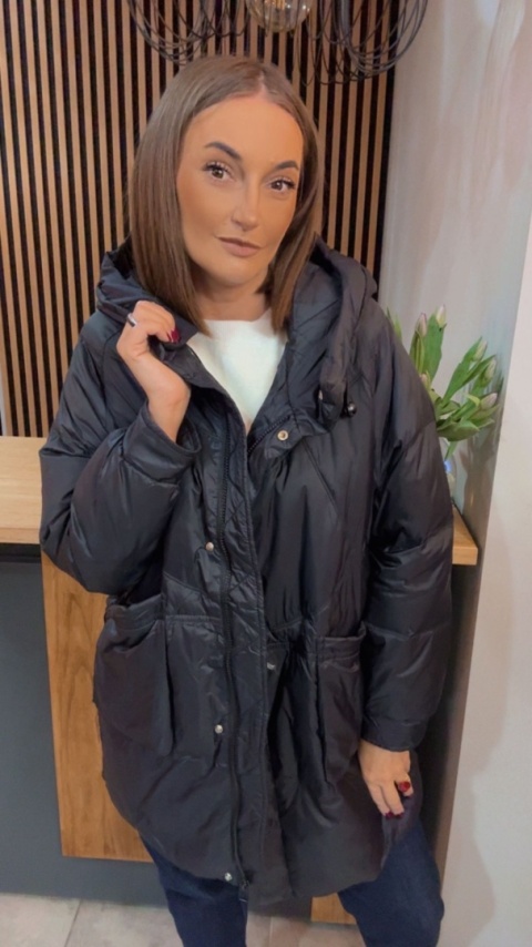 Kurtka puchowa Oversize Mila - Czarna