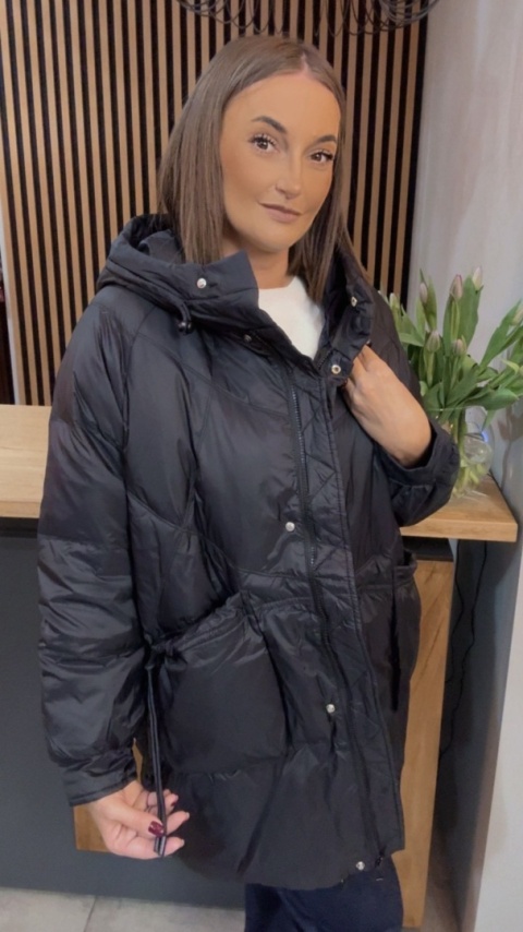 Kurtka puchowa Oversize Mila - Czarna