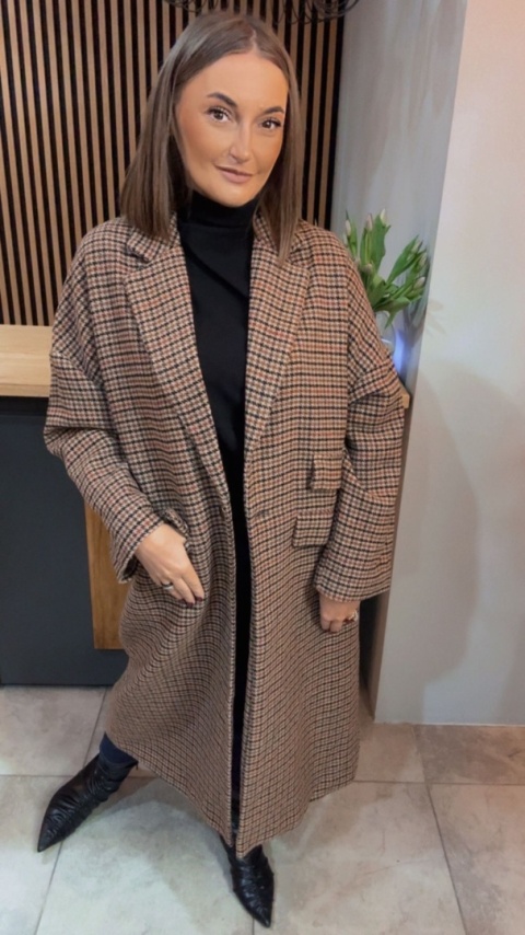 Płaszcz Wiya - kolor moro/brązowy