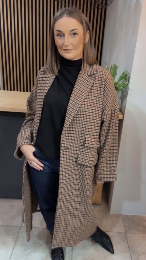 Płaszcz Wiya - kolor moro/brązowy