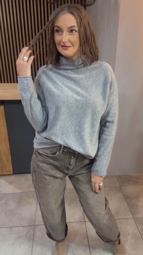 Półgolf Cashmere Blend - Szary