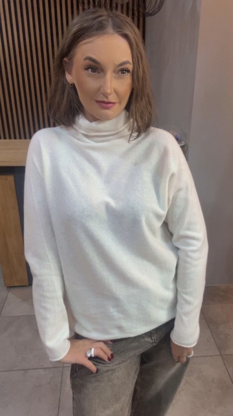 Półgolf Cashmere Blend – Śmietanka