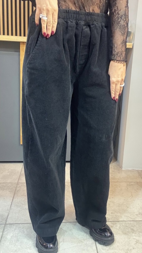 Spodnie sztruksowe Gioya & Co. - Nero