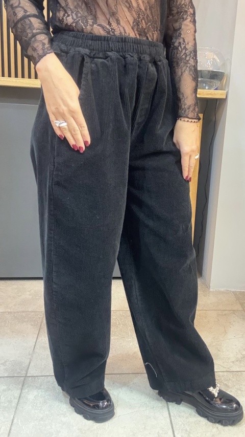 Spodnie sztruksowe Gioya & Co. - Nero