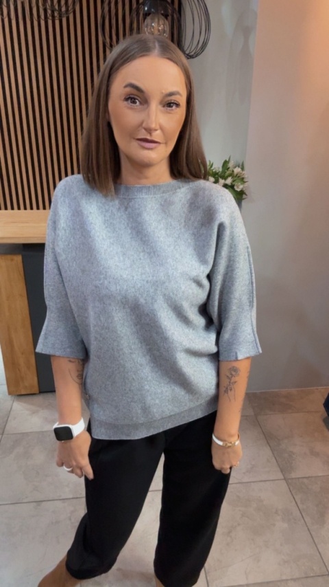 Sweter E-Woman Fashion - Szary