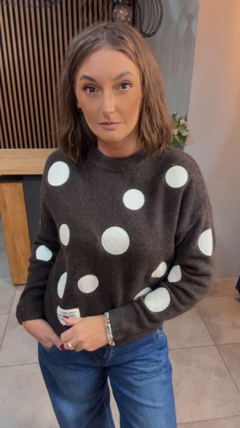 Sweter VICBEE w grochy