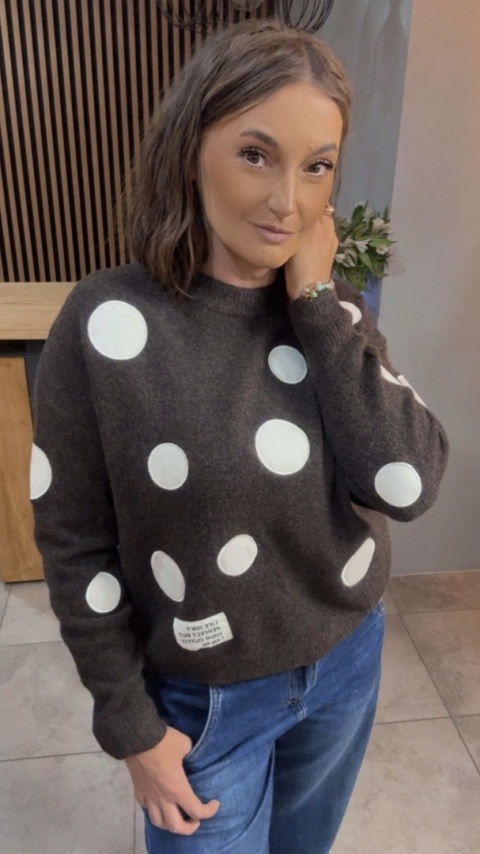 Sweter VICBEE w grochy