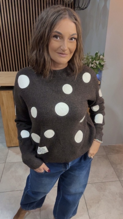 Sweter VICBEE w grochy