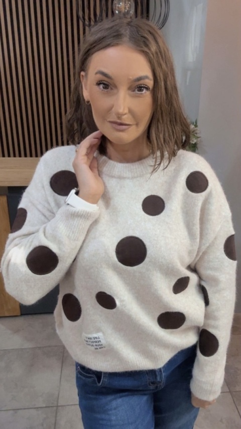 Sweter VICBEE w grochy