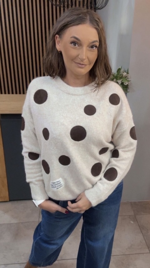 Sweter VICBEE w grochy