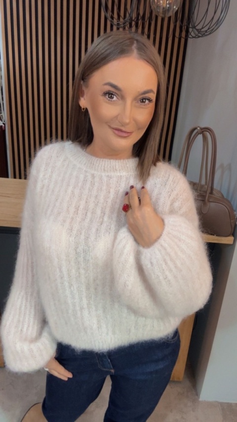 Sweter kid mohair CXL Collection - Smietanka