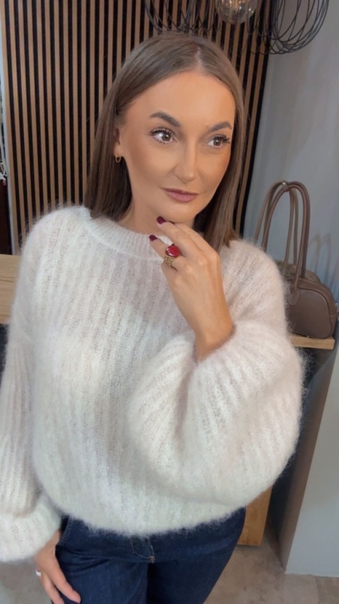 Sweter kid mohair CXL Collection - Smietanka