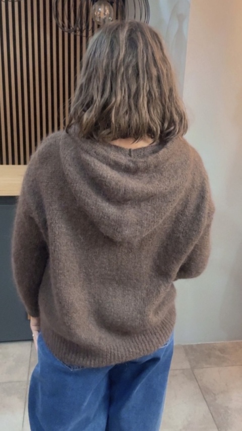 Sweter z kapturem CXL Collection - Brązowy