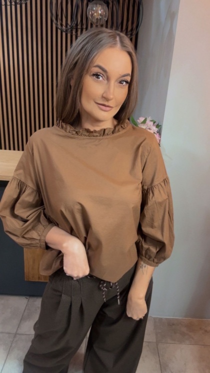 Bluzka bufka Wendykei - Karmel