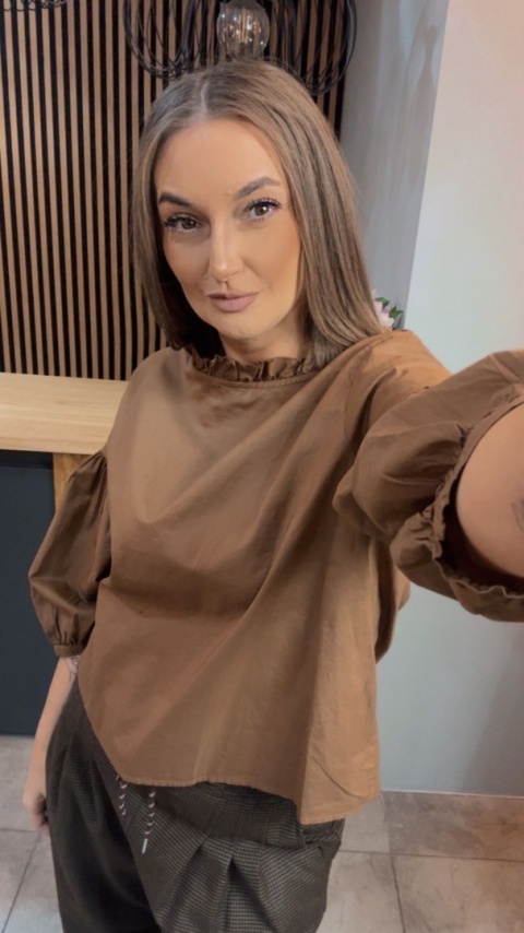 Bluzka bufka Wendykei - Karmel