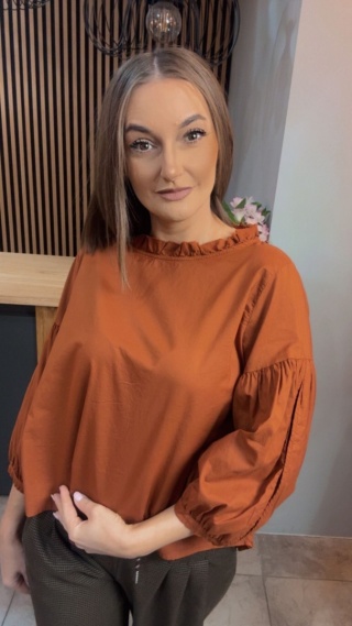 Bluzka bufka Wendykei - Ceglasta