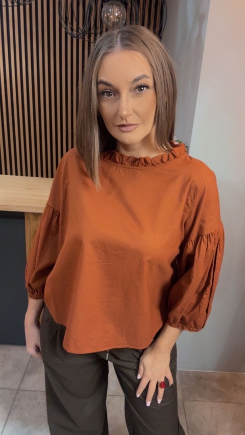 Bluzka bufka Wendykei - Ceglasta