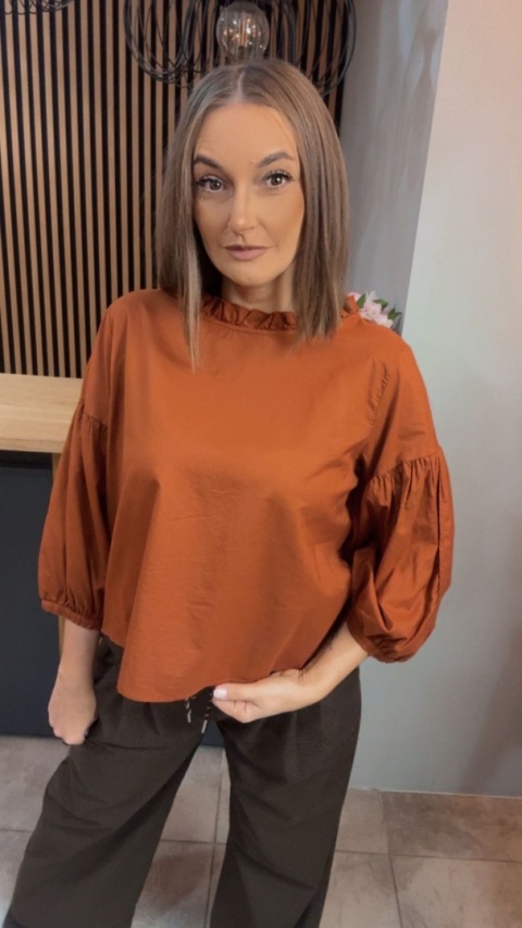 Bluzka bufka Wendykei - Ceglasta