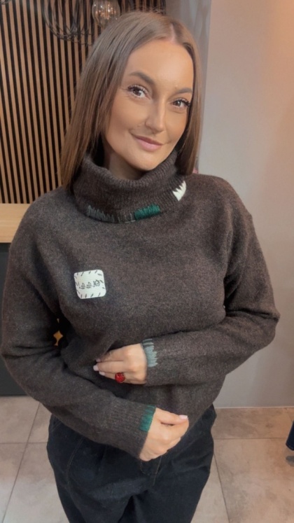 Golf damski VICBEE – Czekolada