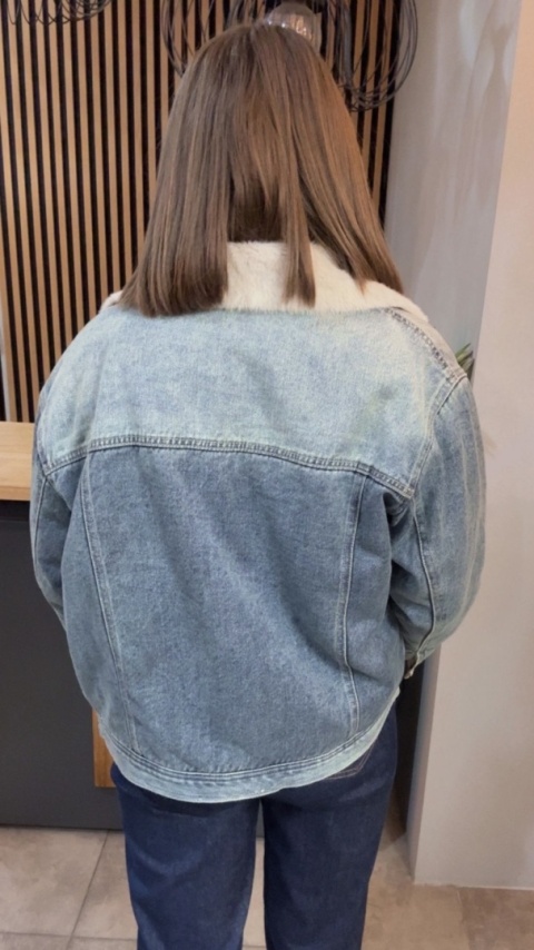 Jeansowa kurtka z kożuchem