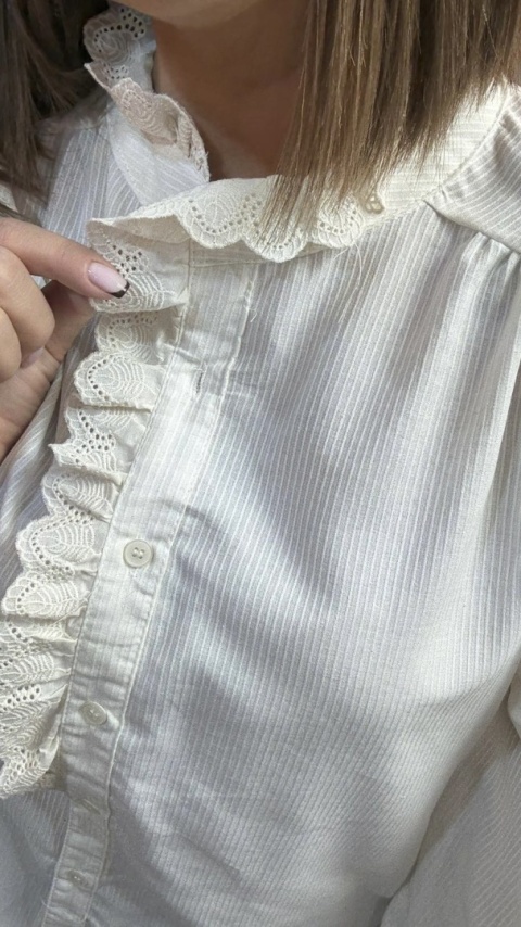 Koszula koronkowa VICBEE - Ecru