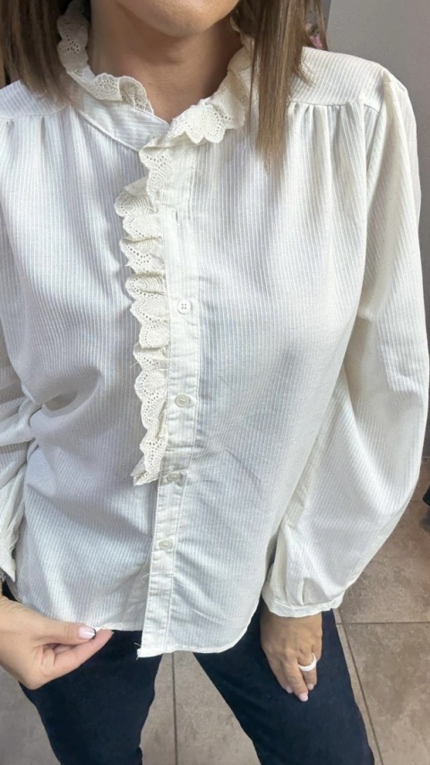 Koszula koronkowa VICBEE - Ecru