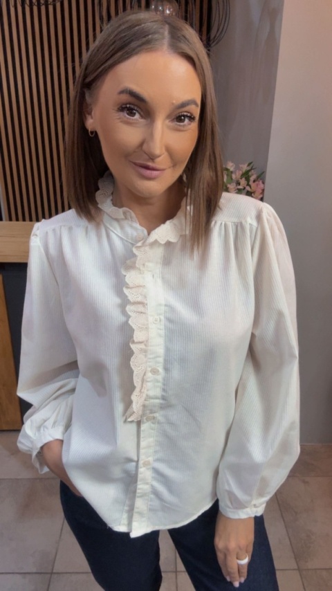 Koszula koronkowa VICBEE - Ecru