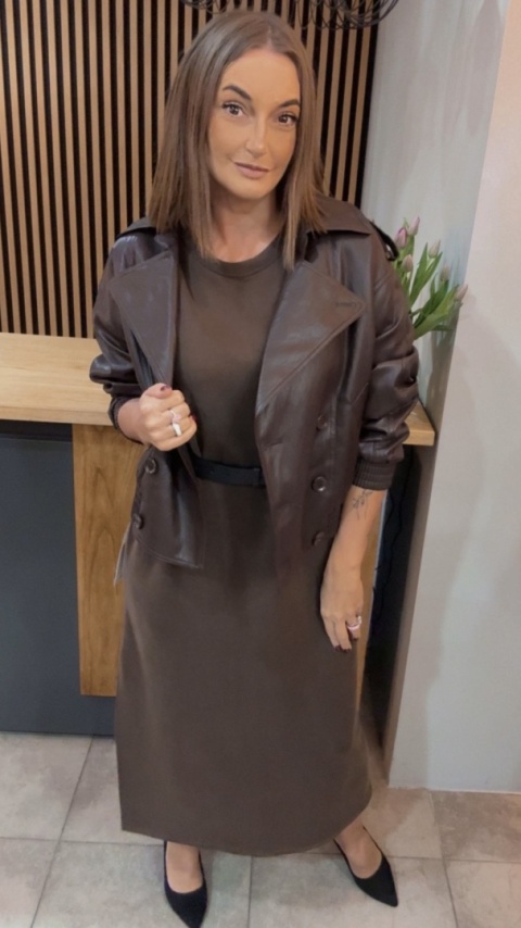 Sukienka z paskiem – Czekolada