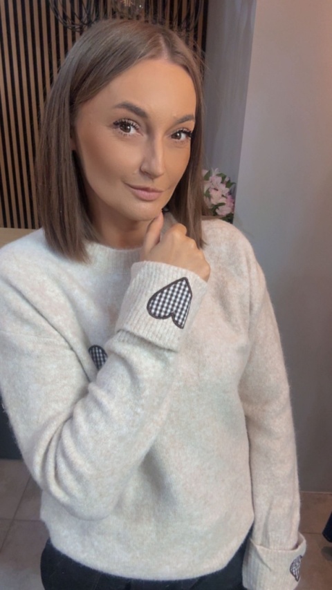 Sweter VICBEE - Beżowy